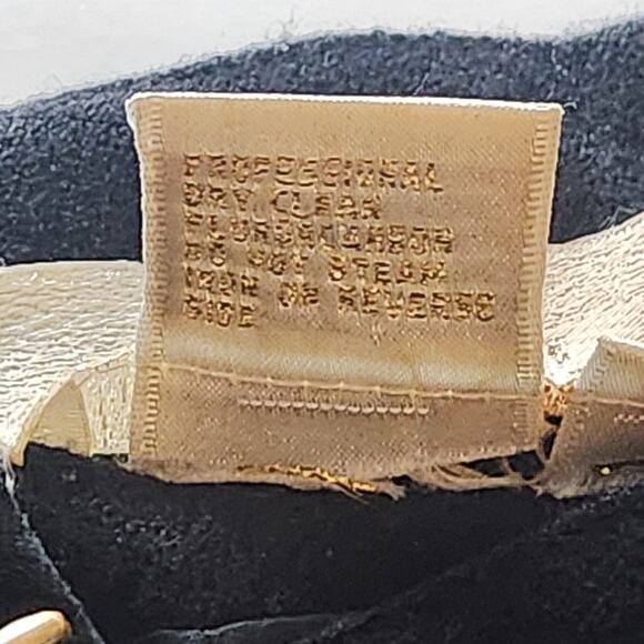 Vintage Caché Gold Beaded Embellished Wool Mini Pencil Black Skirt 10 - Picture 6 of 9